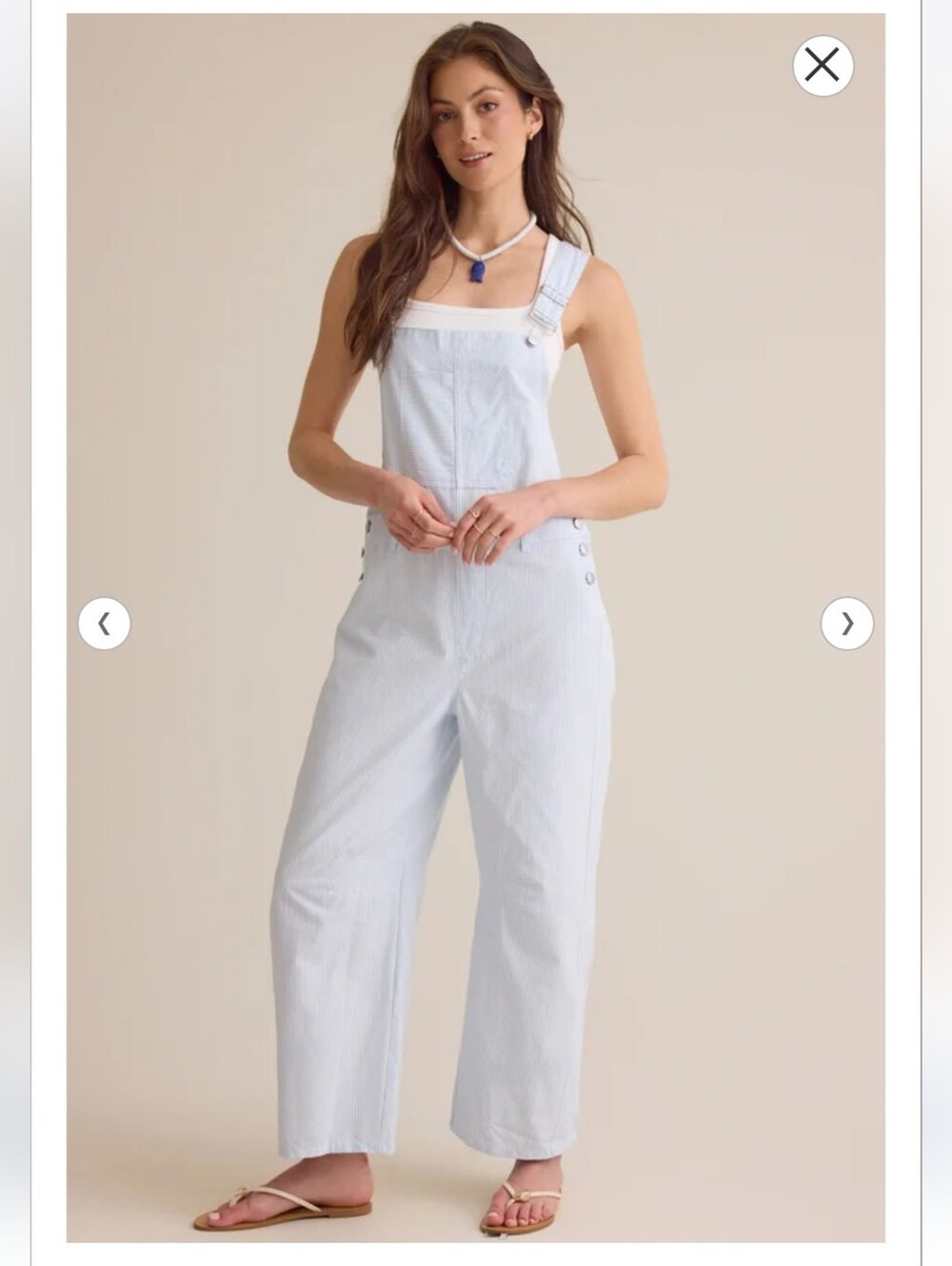 Sawyer Striped Barrel Overalls